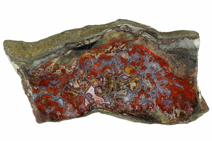 Polished Cruentus Agate Slice - Kerrouchen, Morocco #187132